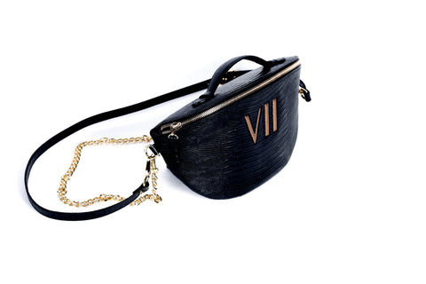 Belt Bag VII Lizard Black Gold
