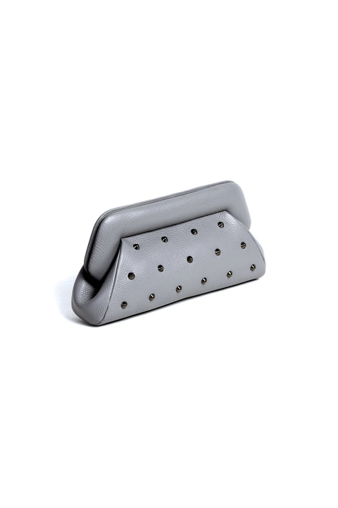"9 to 5" STUDS POUCH GREY