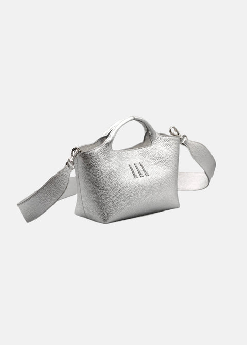 MINI TOTE III SHIMMER SILVER