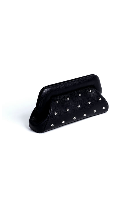 "9 to 5" STUDS POUCH IN BLACK