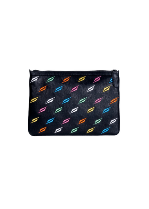 Zoe Pouch Embroidery in Black