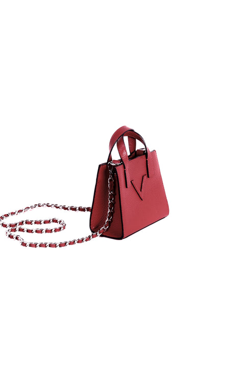 Micro V Tote Scotch Red