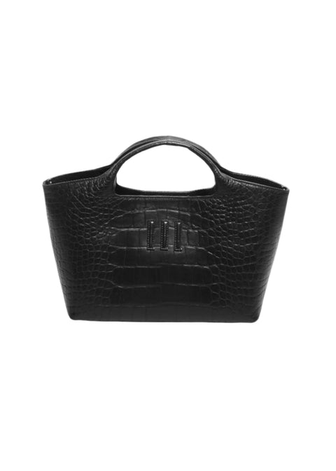 MEDIUM TOTE III BLACK CROCO
