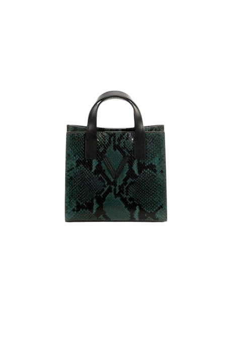 Mini V Tote Python Green