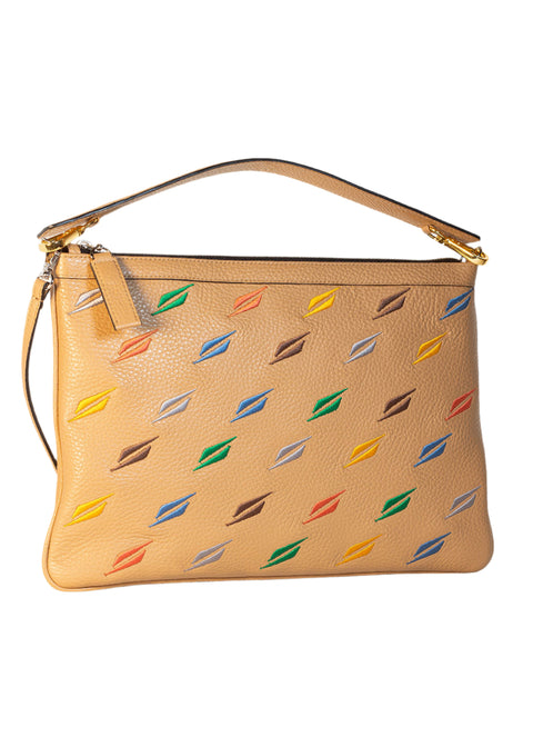 Zoe Pouch Embroidery in Nude