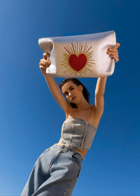 Big Love Pouch Metallic - LINA BRAX-Silver