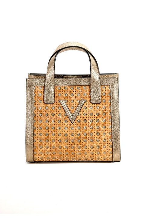 Mini Tote Straw Gold - LINA BRAX-gold