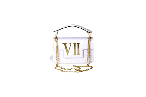 Mini VII Croco White Gold - LINA BRAX-white