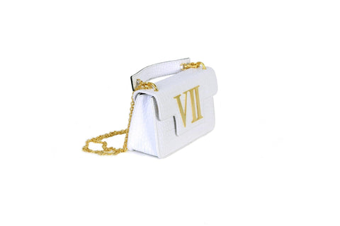 Mini VII Croco White Gold - LINA BRAX-white