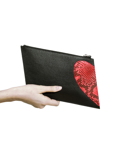 HEART POUCH VEGA BLACK