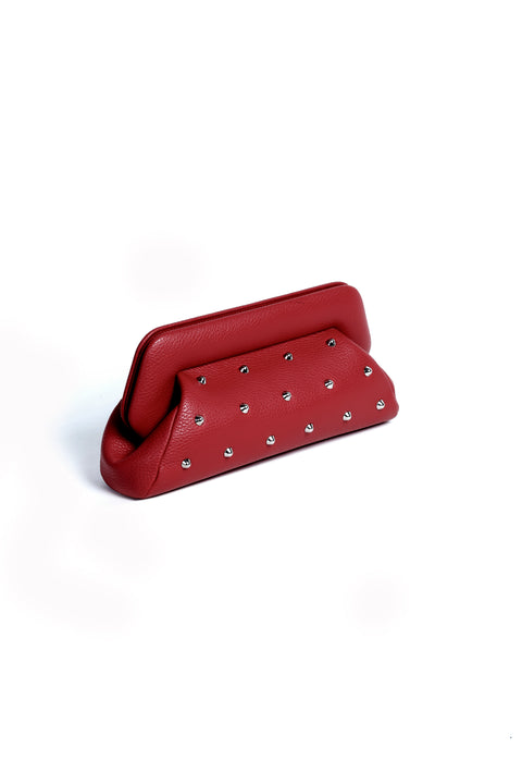 "9 to 5" Studs Pouch in Red