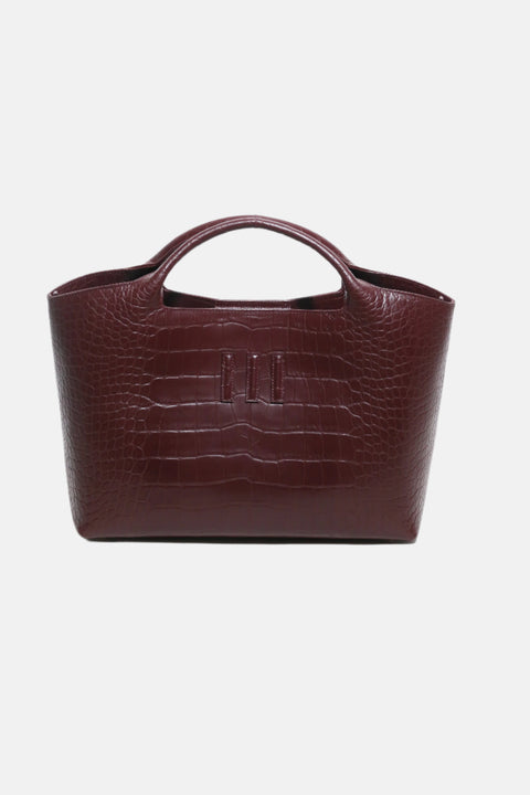 BIG TOTE III BURGUNDY CROCO