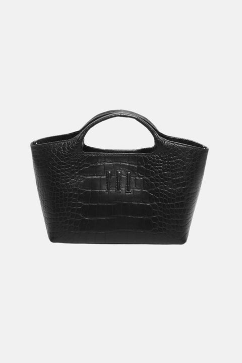 MEDIUM TOTE III BLACK CROCO