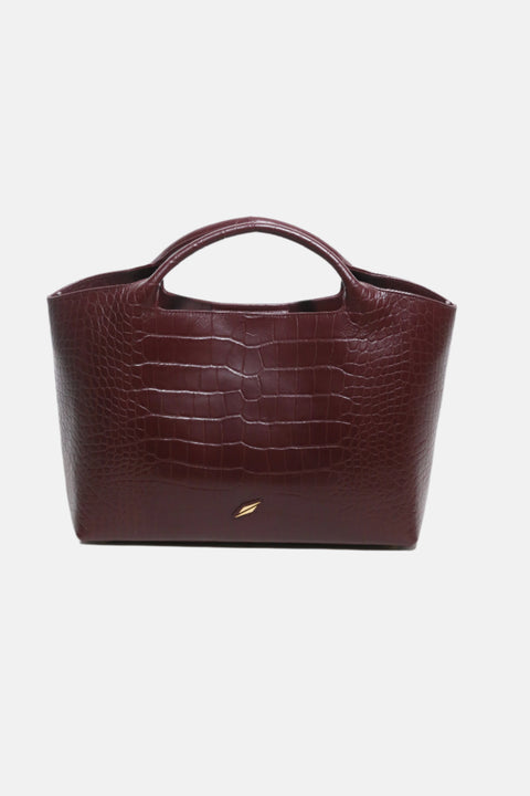 BIG TOTE III BURGUNDY CROCO