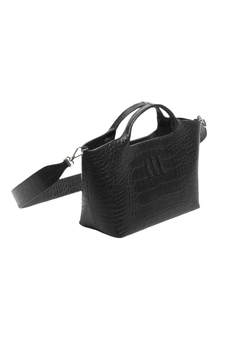 MEDIUM TOTE III BLACK CROCO