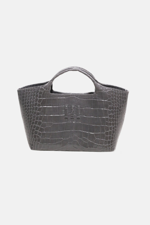 MEDIUM TOTE III Grey CROCO