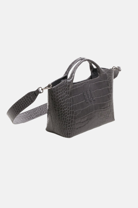 MEDIUM TOTE III Grey CROCO