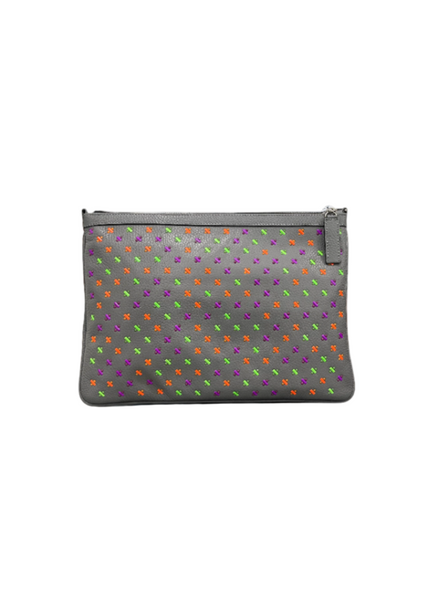 Zoe Pouch Grey with Studs