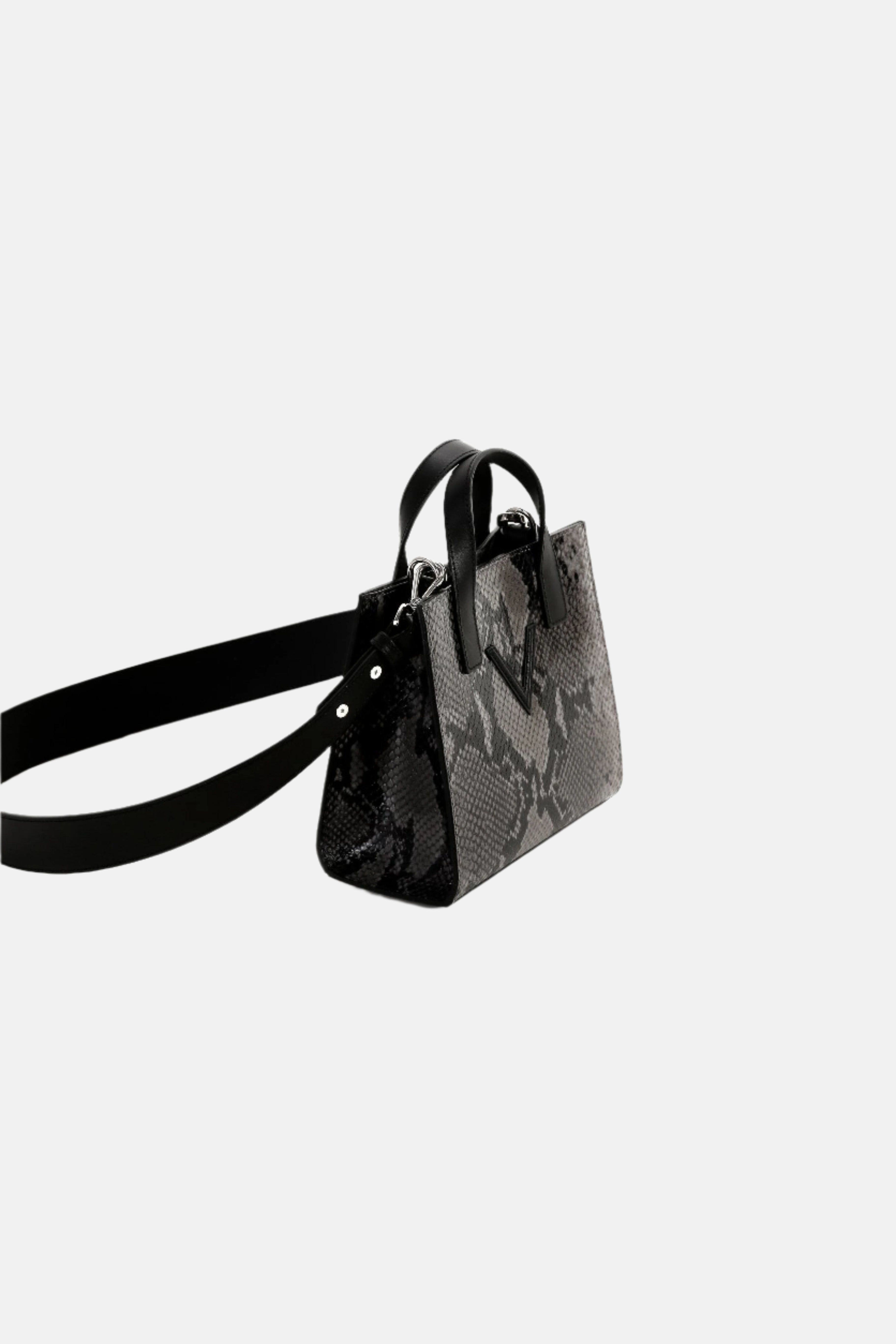 Grey leather clearance bag sale