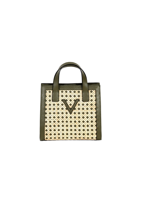 Mini V Tote Straw Olive