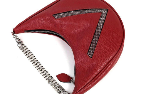 Le Mini V Shoulder Bag - LINA BRAX-Red